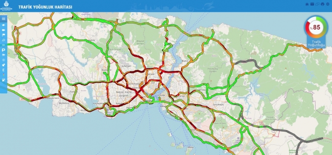 İstanbul'da trafik yoğunluğu azalıyor
